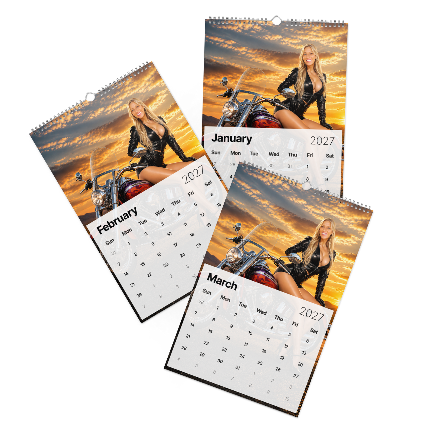 2027 wall calendar product mockup