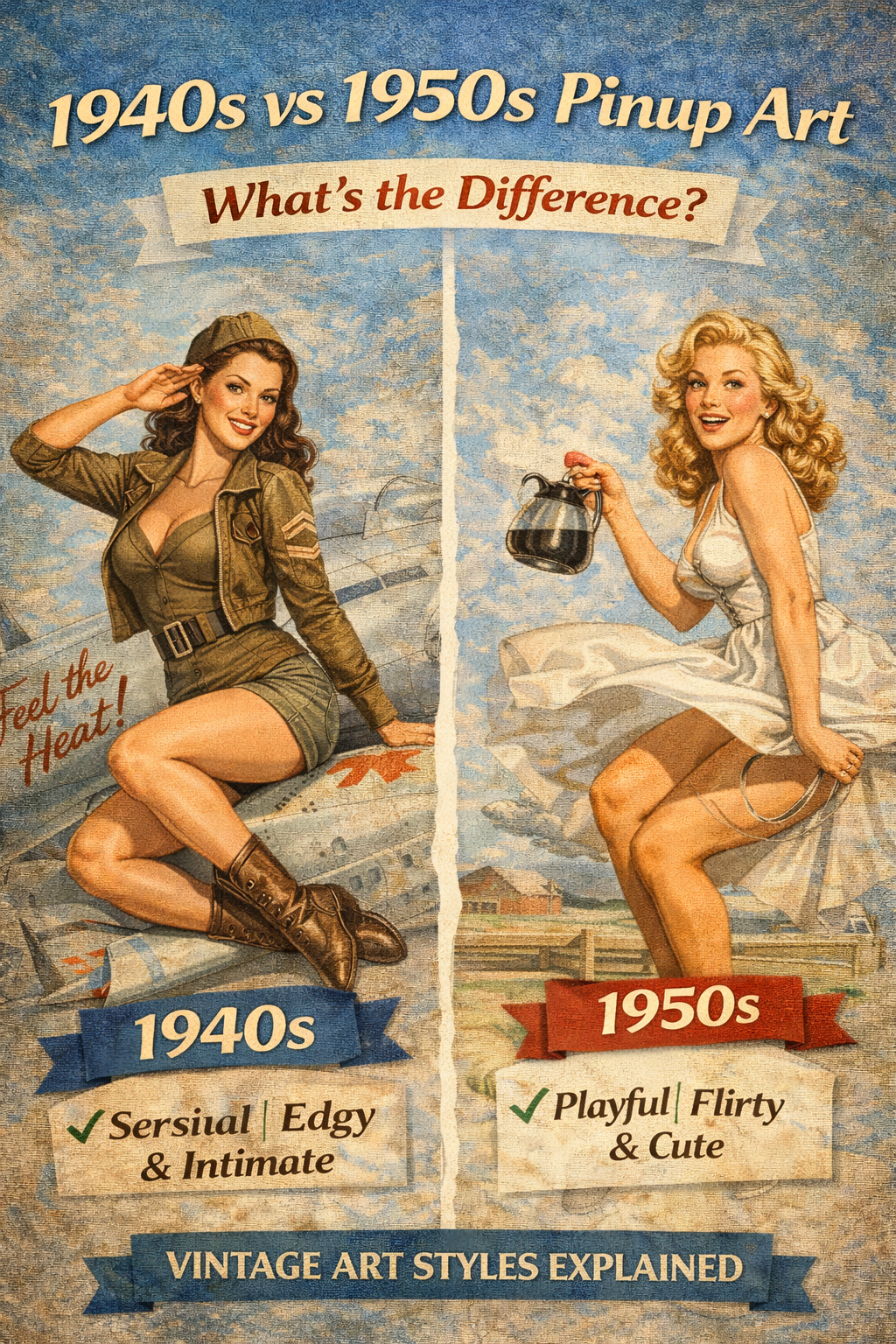 1940s vs 1950s Pinup Art: What’s the Difference?