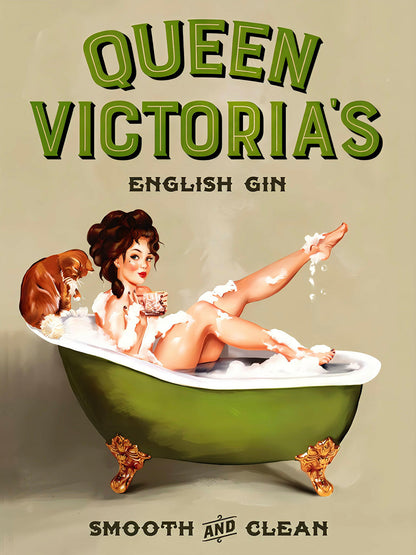 Victoria’s Gin vintage bar themed pinup portrait – retro artwork by Imagine My Likeness